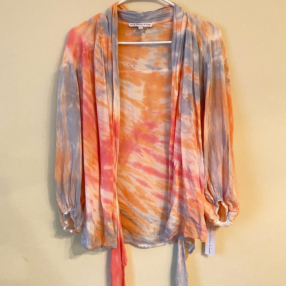 Gorgeous sunset tie dye kimono